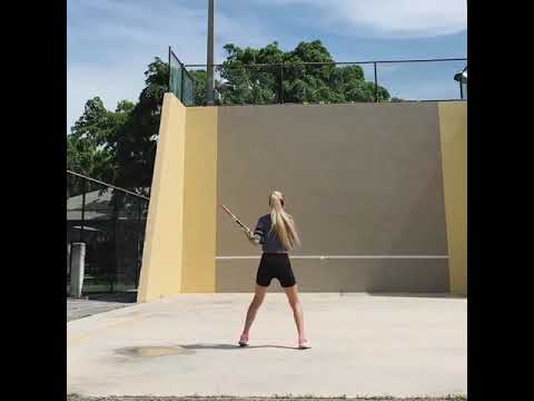 Angelina Dimova Tennis Wall Practice!