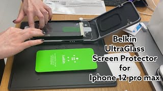 Iphone 12 pro max belkin protector installation at Apple Store Melbourne