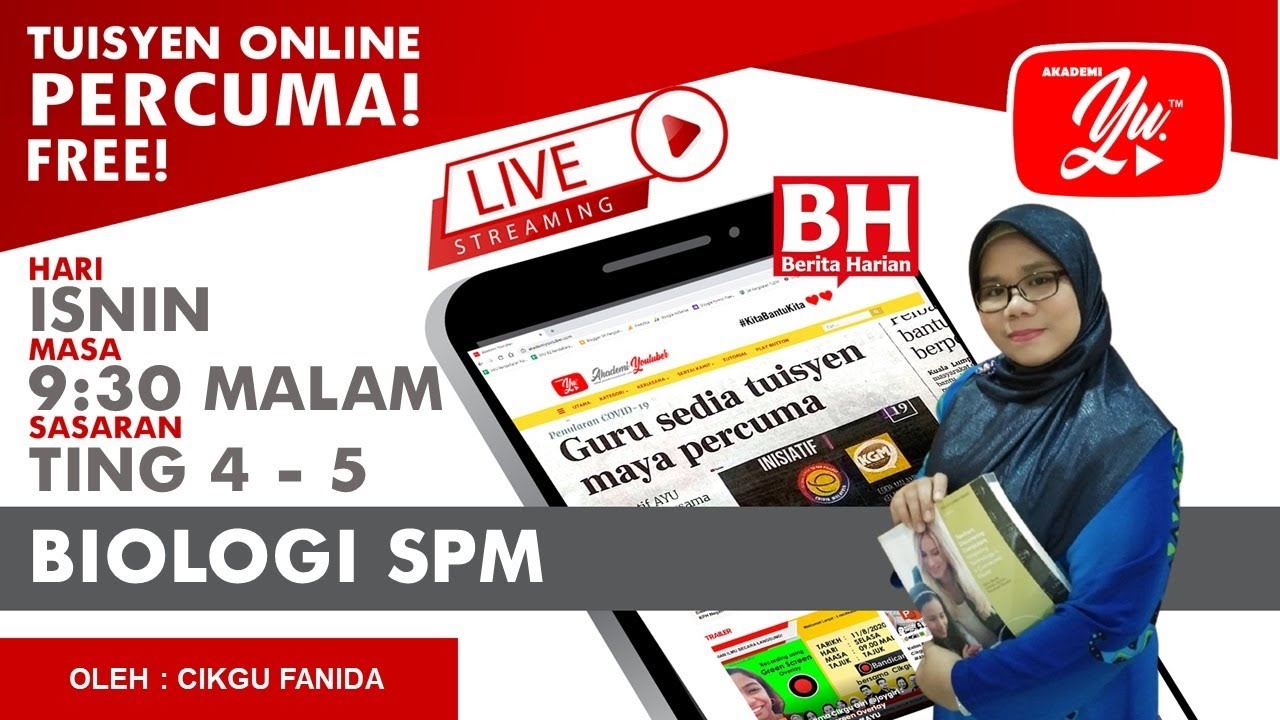 🔴[LIVE] BIOLOGI SPM, JOM SKOR A+ BIOLOGI SIRI 1 OLEH CIKGU FANIDA #08 #TUISYENPERCUMA