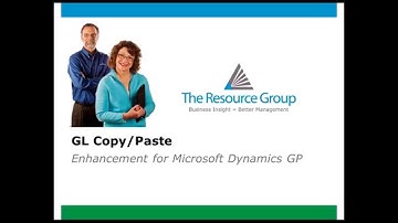 Dynamics GP Add-On:  GL Copy and Paste