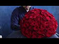 【プロポーズに贈る】100本のバラの花束制作　2020/03/27撮影