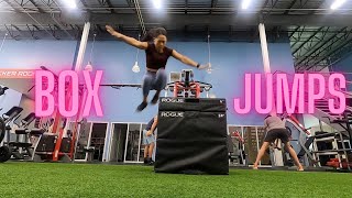 Coaching: Box Jumps in all three planes of motion!