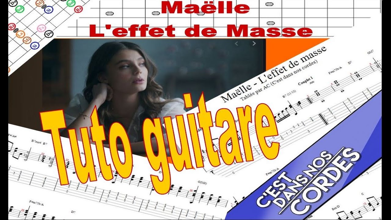 Maëlle L'effet de masse Tuto Guitare (Tabs) - YouTube