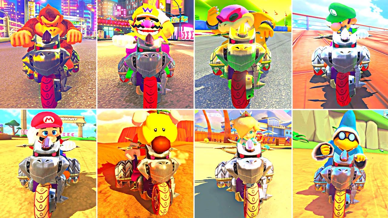 Bone Rattler Mario Kart 8 Deluxe - Every Character Loser Animation with Bone Rattler ...