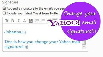 How to change your Yahoo email signature