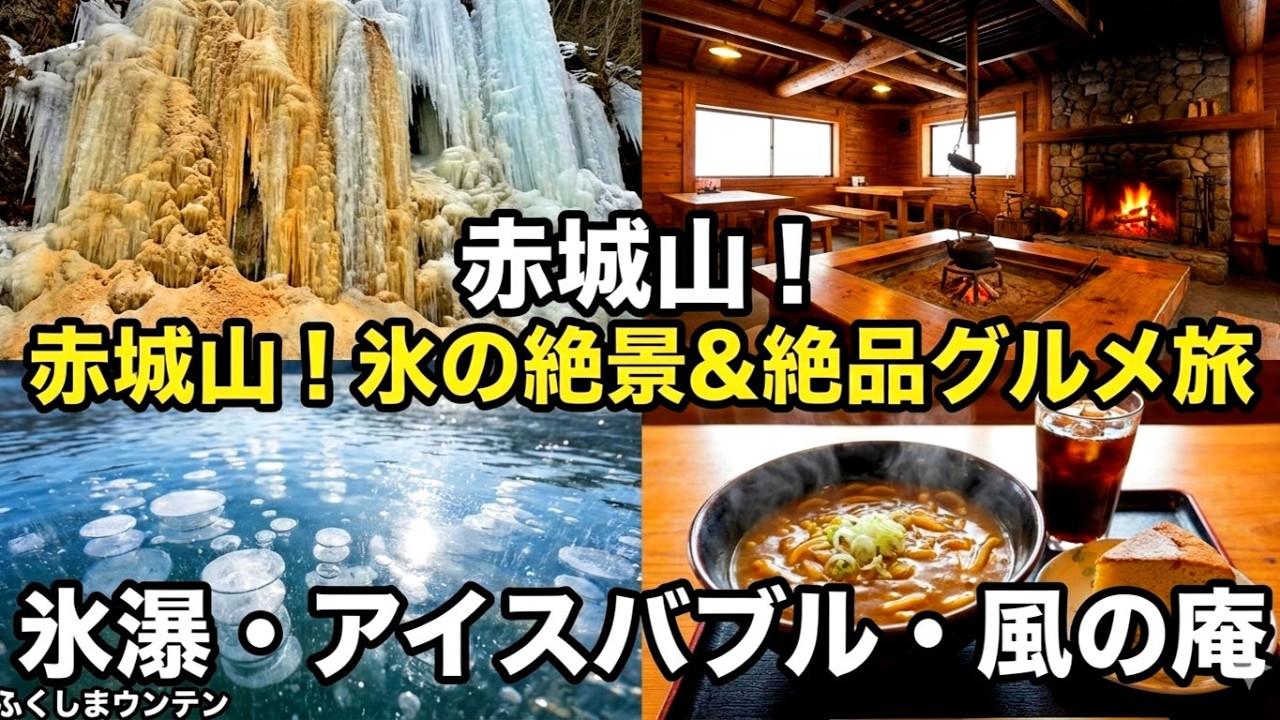 【氷の宇宙】マイナス13度の極寒！赤城山のアイスバブルと絶品カレーうどんに感動