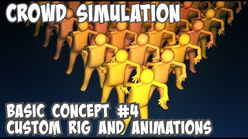Crowd Simulation Basic Concept #4 Custom Character Rig & Animations