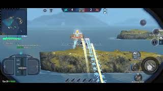 King of warship​10v10​ Naval​ Battle​ เกมนี้ยิงบอท😑😑😑 screenshot 2