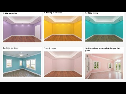 Video: Warna dinding di bahagian dalam: gabungan warna, cadangan pereka