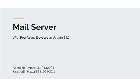 Membangun Mail Server Berbasis Linux Menggunakan Postfix dan Dovecot