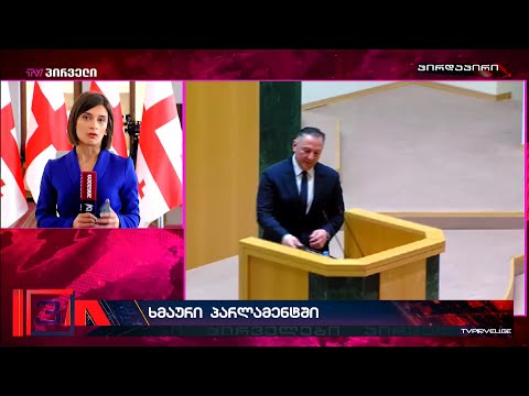 ვახტანგ გომელაურის გამოსვლა საქართველოს პარლამენტში ხმაურის ფონზე მიმდინარეობს