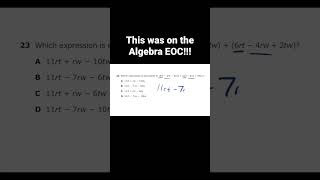 Easy problem on the Algebra 1 EOC in Texas 🔥 #staar #staartest #algebra