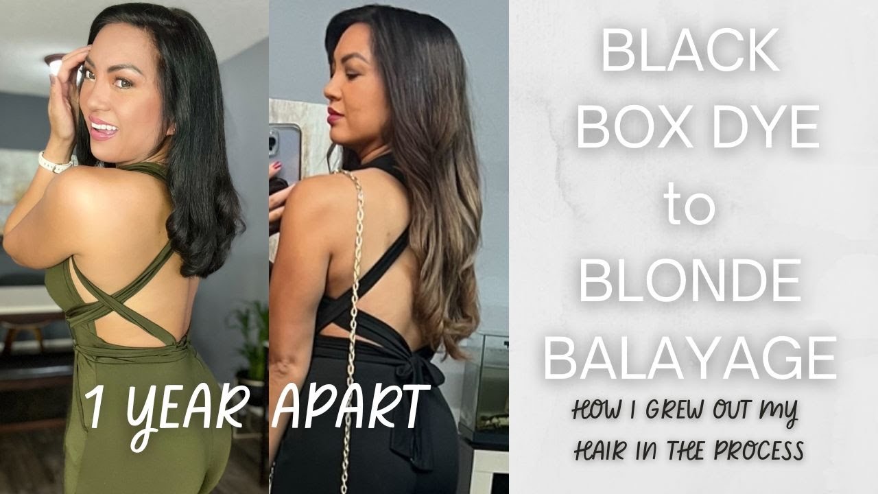 Going from Jet Black Box Dye to long blonde balayage hair! THIS IS HOW