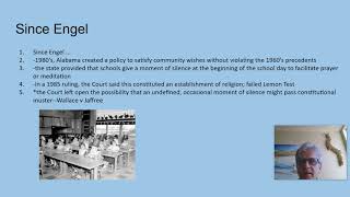Since Engel, Wallace v Jaffree, 1985