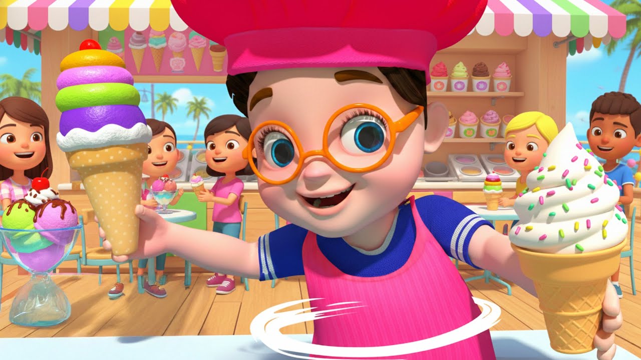 Ice Cream Fun Dream 🍦🎶 Kids Story + Songs | Magical Treat Ride | 3D Cartoon for Toddlers