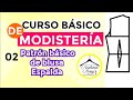 Curso Básico de Modistería 2/9. PATRON BASICO DE BLUSA (Espalda)        Prof. Piedad Peña