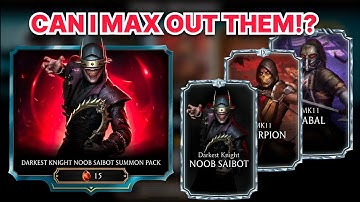 Can I Maxout Darkest Knight Noob Saibot? | Mk Mobile Pack Opening | Mk Mobile
