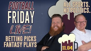 NFL WEEK 9 FOOTBALL FRIDAY! Betting Picks, Fantasy Plays, and MORE! ESPN Radio LIVE Show 11.04.2022