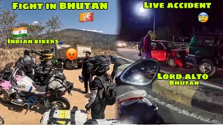 INDIAN🇮🇳 Bikers fight in BHUTAN🇧🇹 PARO and LORD ALTO ka Live Accident 😰 18+ Video Ep.08