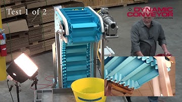DynaClean Food conveyor... pineapple test.  TD 8050 Embedded Diamond Top Belting.