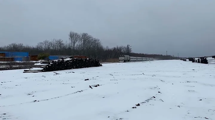 Amtrak Downeaster in the Snow