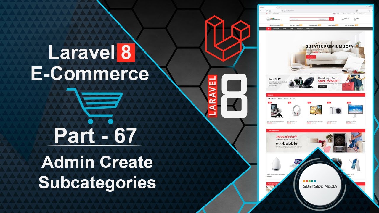 Laravel E-Commerce Project - Admin Create Subcategories