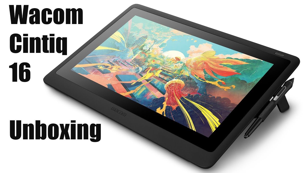 Unboxing BRAND NEW Wacom Cintiq 16 (2019) - Setup & First Impressions plus  Drawing Demo - YouTube