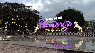 Suasana Alun-alun Purworejo Malam Hari