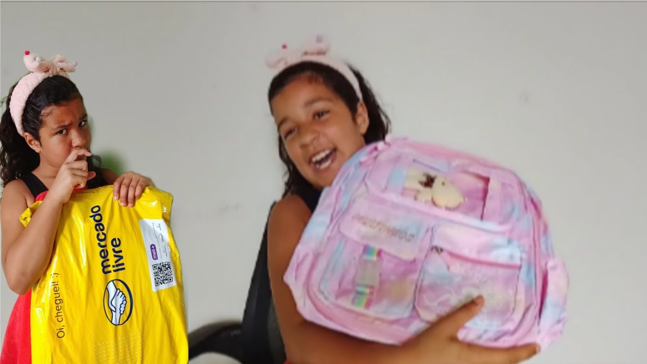 Chegou minha mochila escolar - mostrando primeiro item escolar de 2026 