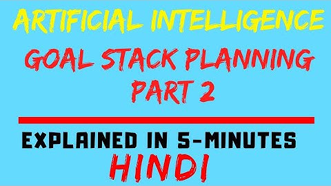 Goal Stack Planning Implementation Explained With Example In Artificial Intelligence (HINDI)
