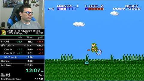 (1:19:57) Zelda 2 100% All Keys