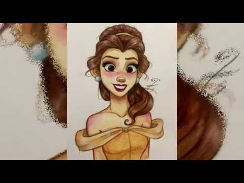 Dibujos a lápiz de Disney - La Bella y la Bestia - thptnganamst.edu.vn