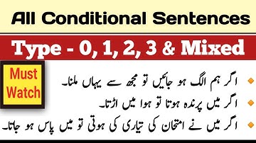 All Conditional Sentences || Type 0, 1, 2, 3 & Mixed conditional - English Seekhain
