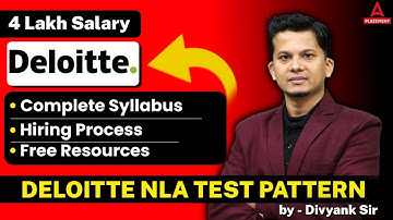 Deloitte NLA Hiring Syllabus and Test Pattern 2025 | Off Campus Hiring | Explained In Hindi