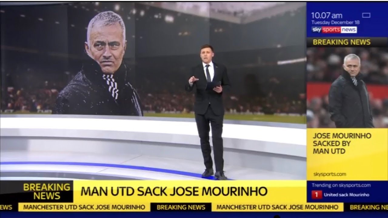 Manchester United Sack Jose Mourinho Youtube