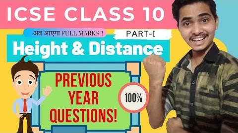 Height and Distance Previous Year Questions | ICSE Class 10 Maths 2022 Semester 2 Important Pyq |