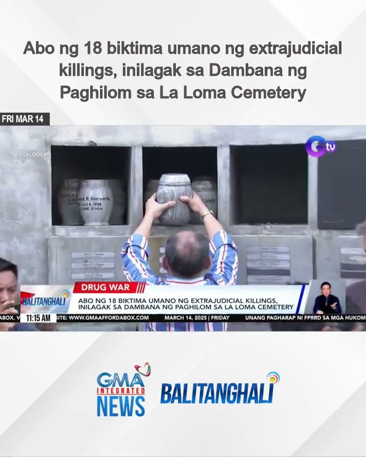 Abo ng 18 biktima umano ng extrajudicial killings, inilagak sa Dambana ng Paghilom... | Balitanghali