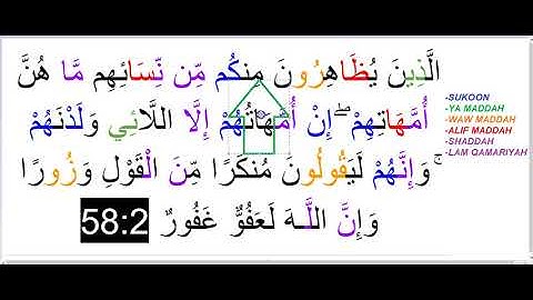 SURAH 58 سورة المجادلةAL-MUJADALAH AYAH 2 FOR SLOW READERS