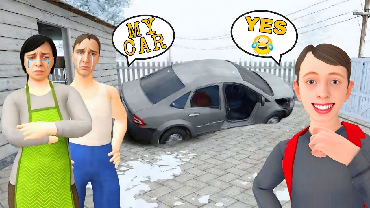 Gena Car Crashed and Galya Crying in Schoolboy Runaway Stealth