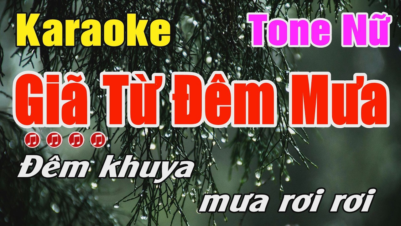 Giã Từ Đêm Mưa Karaoke Tone Nữ ( F#m ) Karaoke Bo Music