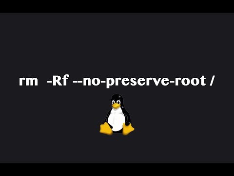 rm  -Rf --no-preserve-root /