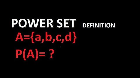 Power Set | Definition | Example