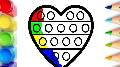 How to draw Pop It for kids / Easy to draw heart Pop It , Unicorn / Kids art video