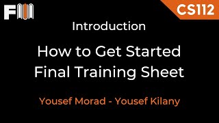 CS112 | Final Sheet Solution Introduction | Important Notes