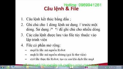 HƯỚNG DẪN CƠ BẢN TẠO ROBOT FOREX Bài 1 - LẬP TRÌNH ROBOT-EA