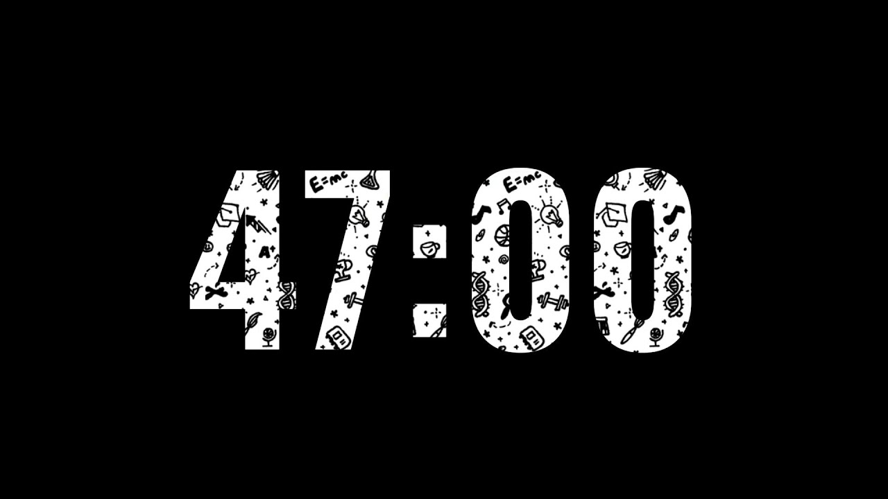 47 Minutes Countdown Timer, Gentle Alarm, Deep Focus, No Music, Aesthetic Timer