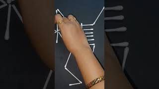 skeleton craft#how to make a skeleton image with Q-Tips#shorts