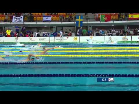 Men's 100m Freestyle S13 | Heat 1 | 2016 IPC Swimming European Open Championships Funchal