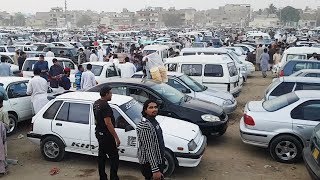 USED CAR BAZAAR | Sunday Cars Market in Karachi 2019 | Custom Paid Used Cars In Karachi Pakistan
