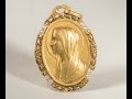 アンティークジュエリー　メダイ　聖母マリア　ペンダント